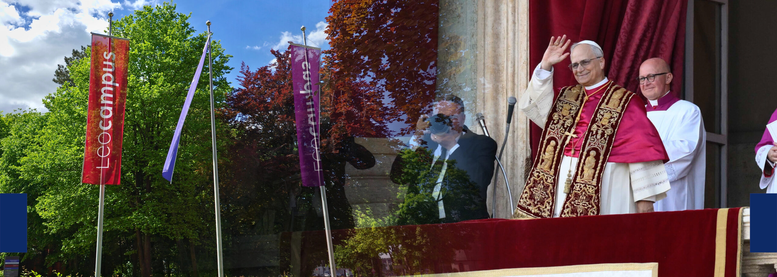Banner Priester gesucht 2022 Freude über Papst Leo